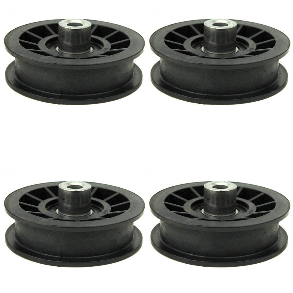 Qty 4: Flat Idler Pulley Fits Dixon Replaces 532194327