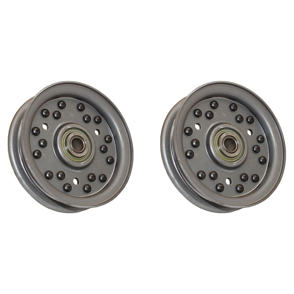 (2) Flat Idler Pulley Fits Bad Boy Mower ZT CZT Pup Lightning Outlaw