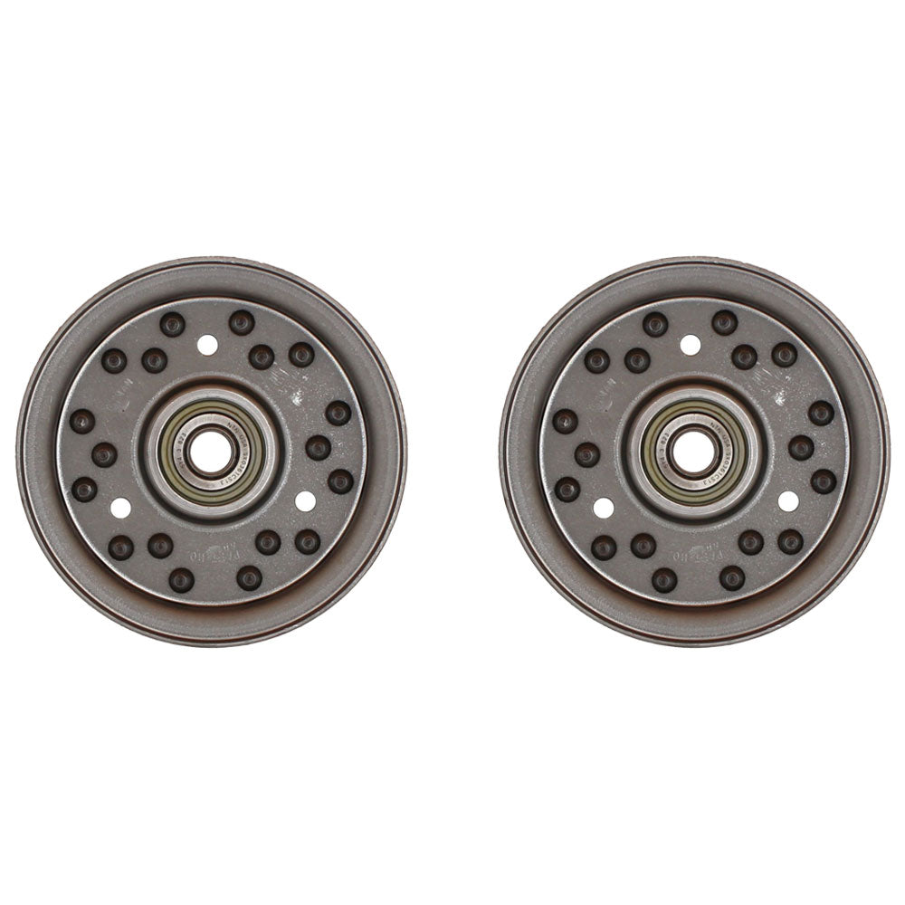(2) Flat Idler Pulley Fits Bad Boy Mower ZT CZT Pup Lightning Outlaw