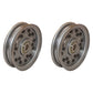 Set of (2) Flat Idler Pulley 1/2"X 4-3/4" Fits Dixie Chopper 30224