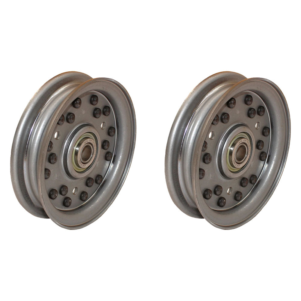 Set of (2) Flat Idler Pulley 1/2"X 4-3/4" Fits Dixie Chopper 30224