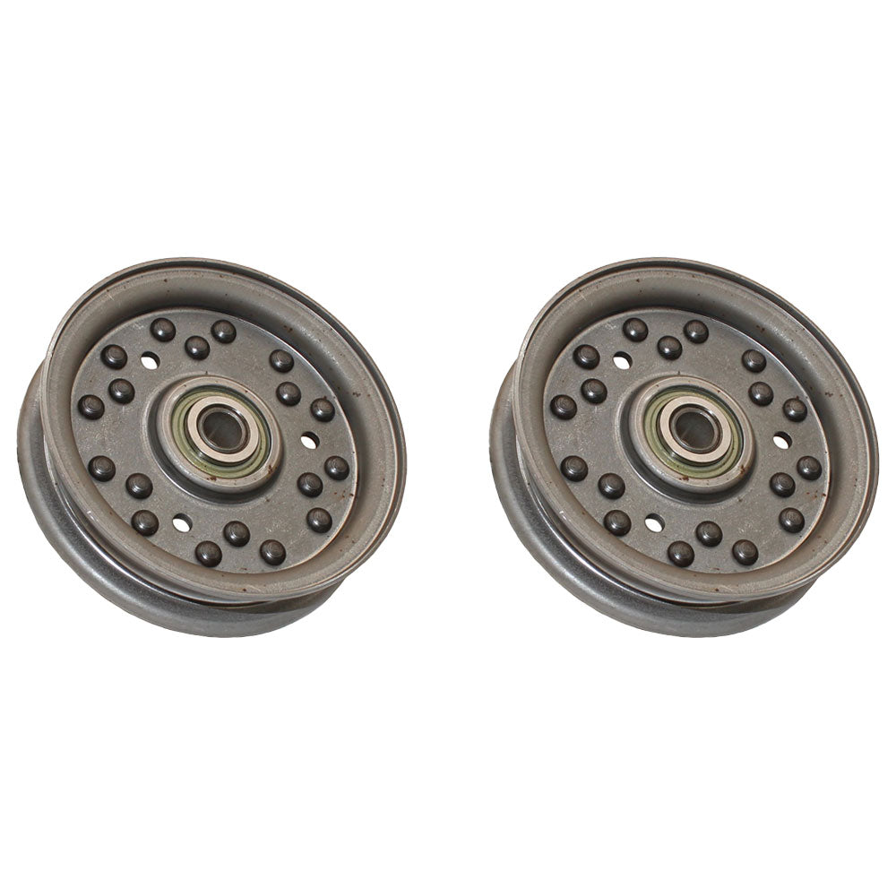 (2) Flat Idler Pulley Fits Bad Boy Mower ZT CZT Pup Lightning Outlaw