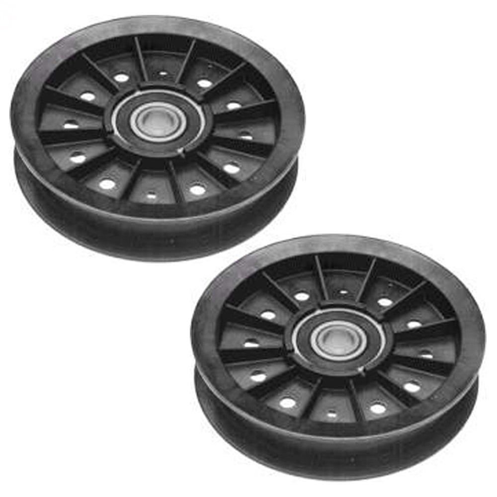 Qty 2: Flat Idler Pulley  Fits Bobcat Replaces 2306005