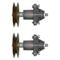 Qty 2: Spindle Assembly
 Fits Troy Bilt Replaces 618-04608