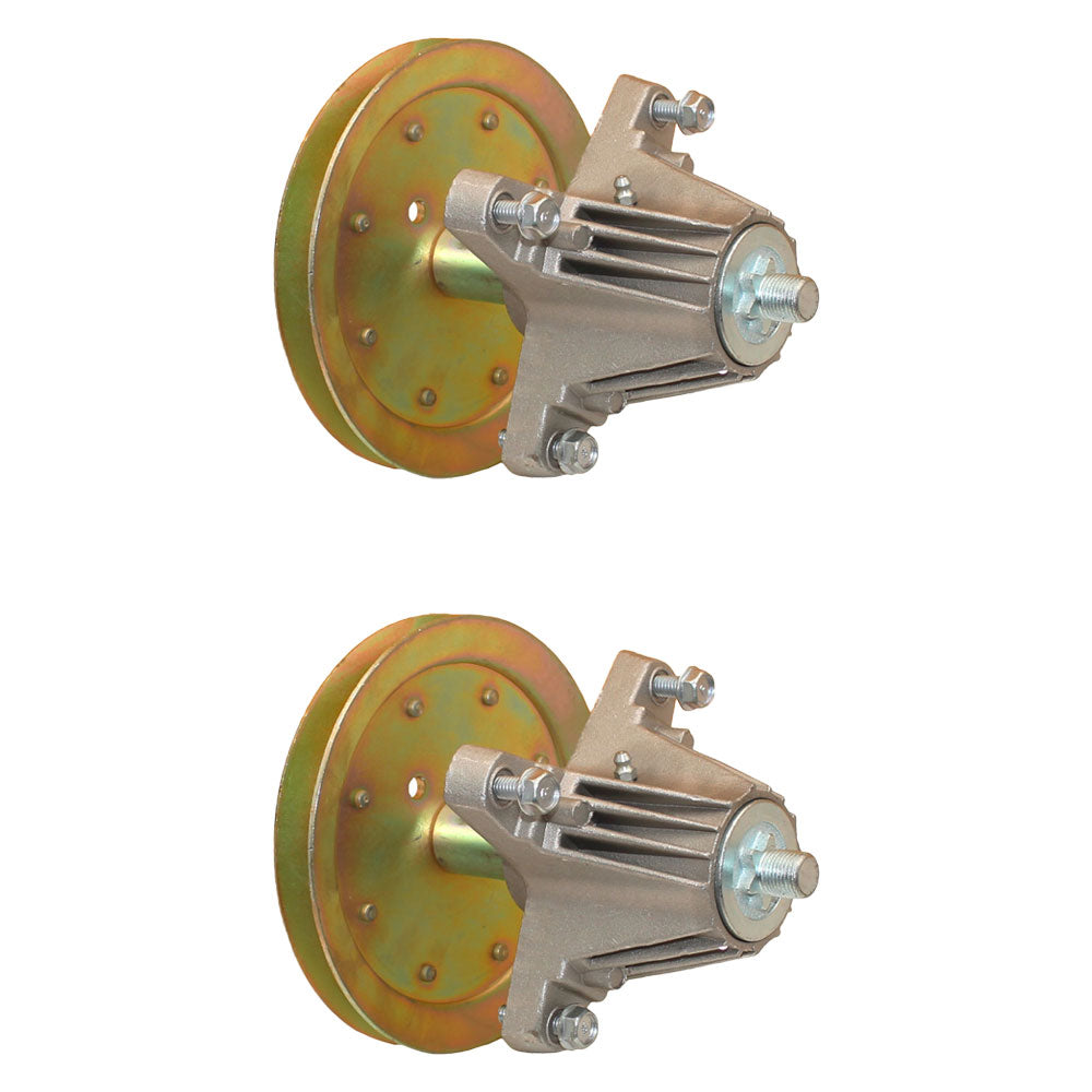Qty 2: Mower Deck Spindle with Pulley Fits Cub Cadet Replaces 618-04636
