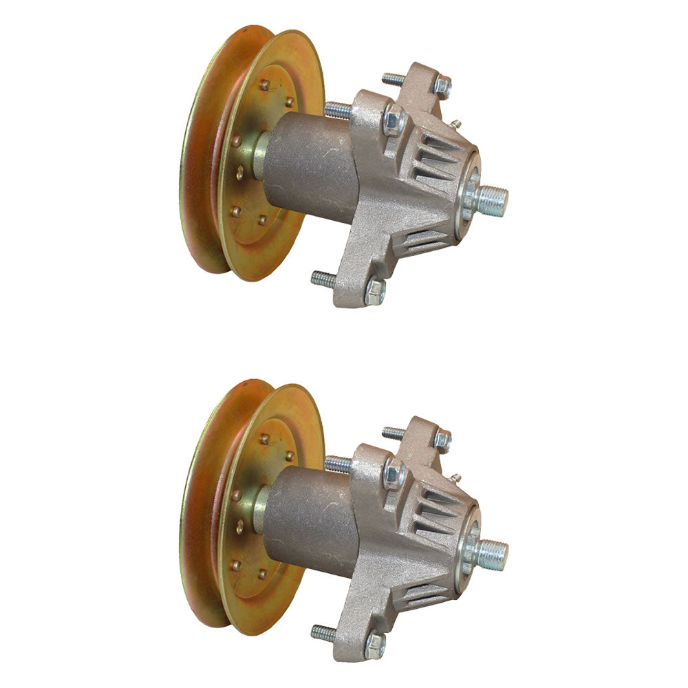 Qty 2: Spindle Assembly with Pulley
 Fits Murray Replaces LAS20-0026_x2