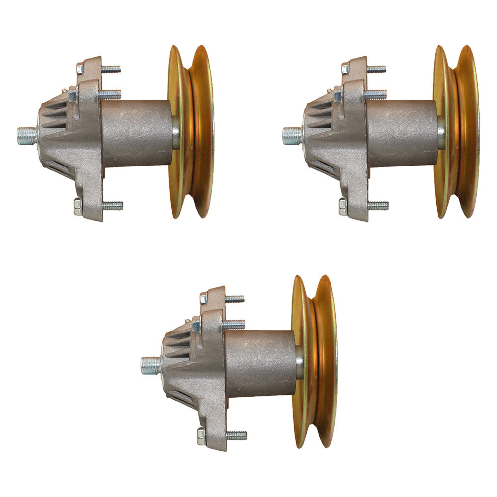 Qty 3: Spindle Assembly with Pulley
 Fits Murray Replaces LAS20-0026_x3