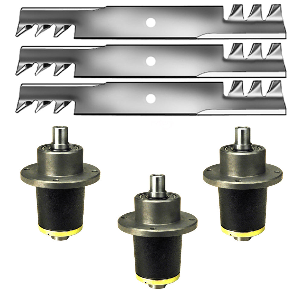 Mulching Blade & Deck Spindle Kit Fits Hustler Replaces 602771