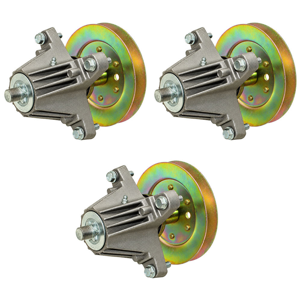 Qty: 3 Spindle Assembly w/ Pulley Fits Troy Bilt Replaces 618-06978