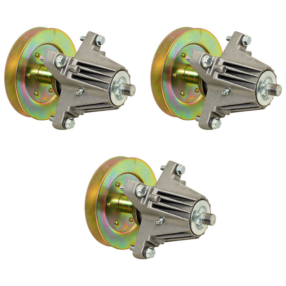 Qty: 3 Spindle Assembly w/ Pulley Fits Troy Bilt Replaces 618-06978
