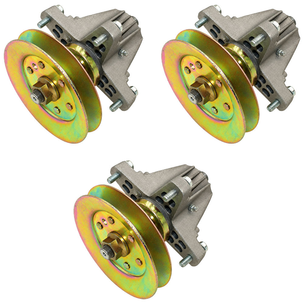 Qty: 3 Spindle Assembly w/ Pulley Fits Troy Bilt Replaces 618-06978