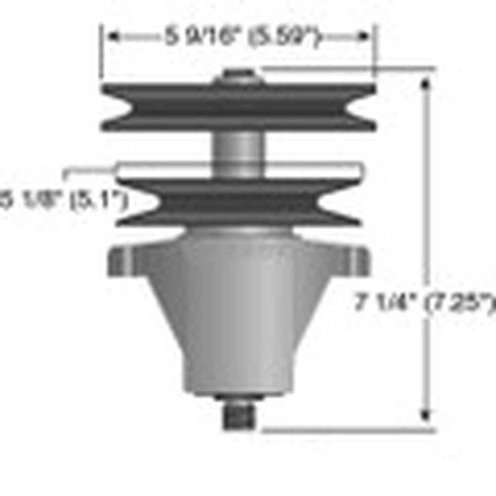 Double Pulley Deck Spindle Assembly 618-04134C 918-04134B, 618-04134D