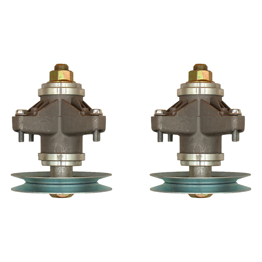 QTY 2: Spindle Assembly with Pulley
 Fits MTD Replaces 618-04124A