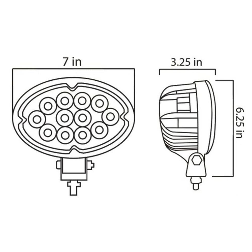 WN-LED-640F Lights, Cab, LED Fits Miscellaneous VARIOUS