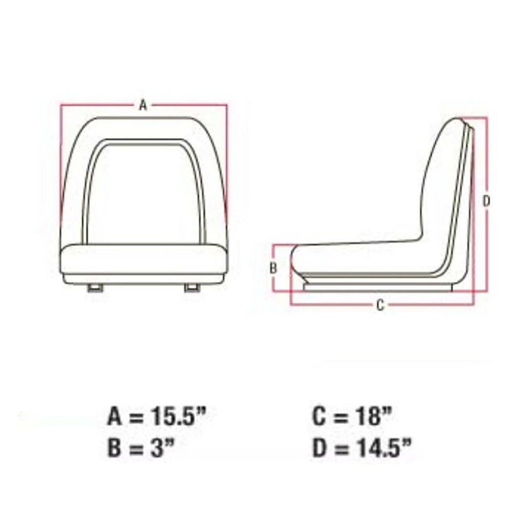 Seat With Slide Track Fits Massey Ferguson Tractor LGS100YL 253 261 354 364S 374