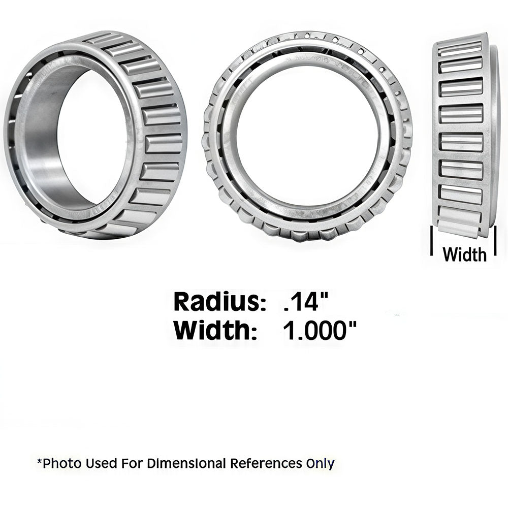 Tractor Tapered Roller Bearing Cone 1" Wide .14" Radius 3.063" Bore LM814849
