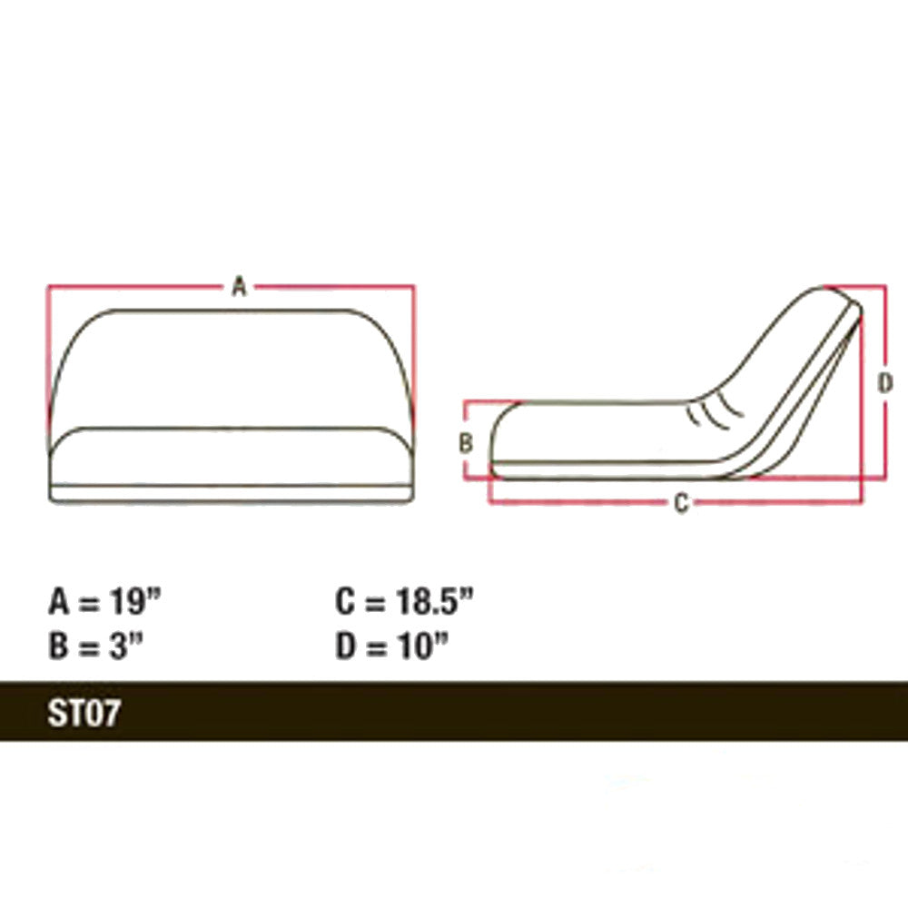 LMS2002 New Lawn & Garden Tractor Black Riding Mower Seat Fits Most Brands