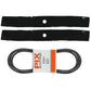 Mower Blades & Belt Kit Fits Sabre Replaces AM137325 Made with Aramid
