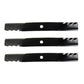 Qty 3: Toothed Mulching Blade Fits John Deere Replaces M128485