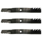 Set of 3 New Toothed Mulching Blade Fits John Deere 2210 2520 3120
