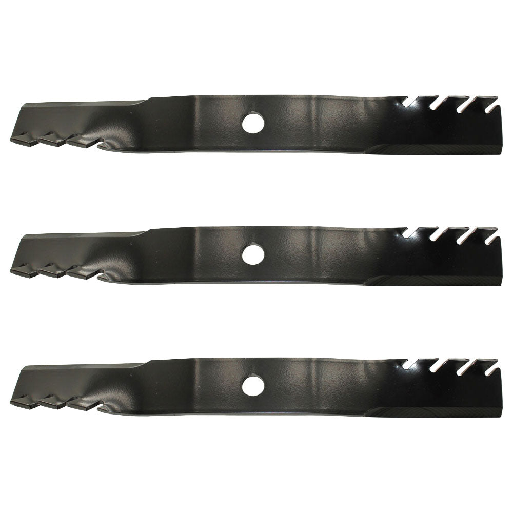 Set of 3 New Toothed Mulching Blade Fits John Deere 2210 2520 3120