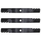 Set of 3 New Toothed Mulching Blade Fits John Deere 2210 2520 3120