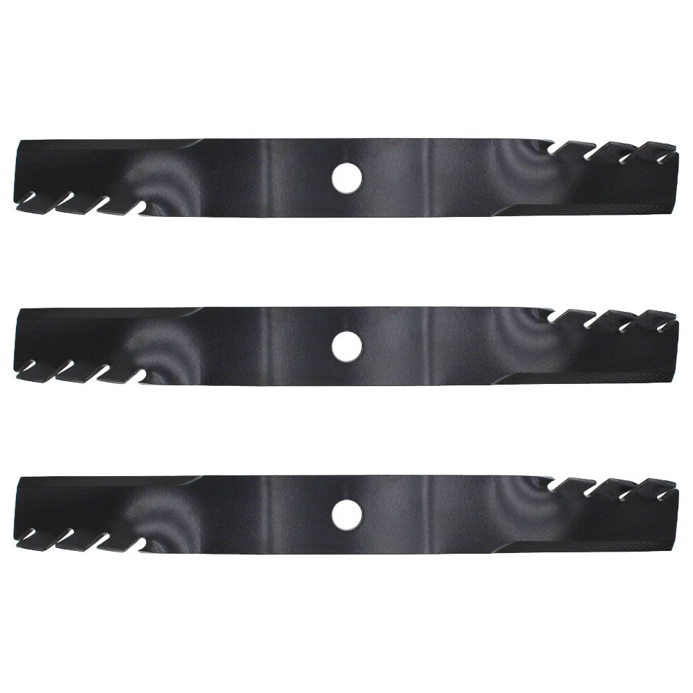 Set of 3 New Toothed Mulching Blade Fits John Deere 2210 2520 3120