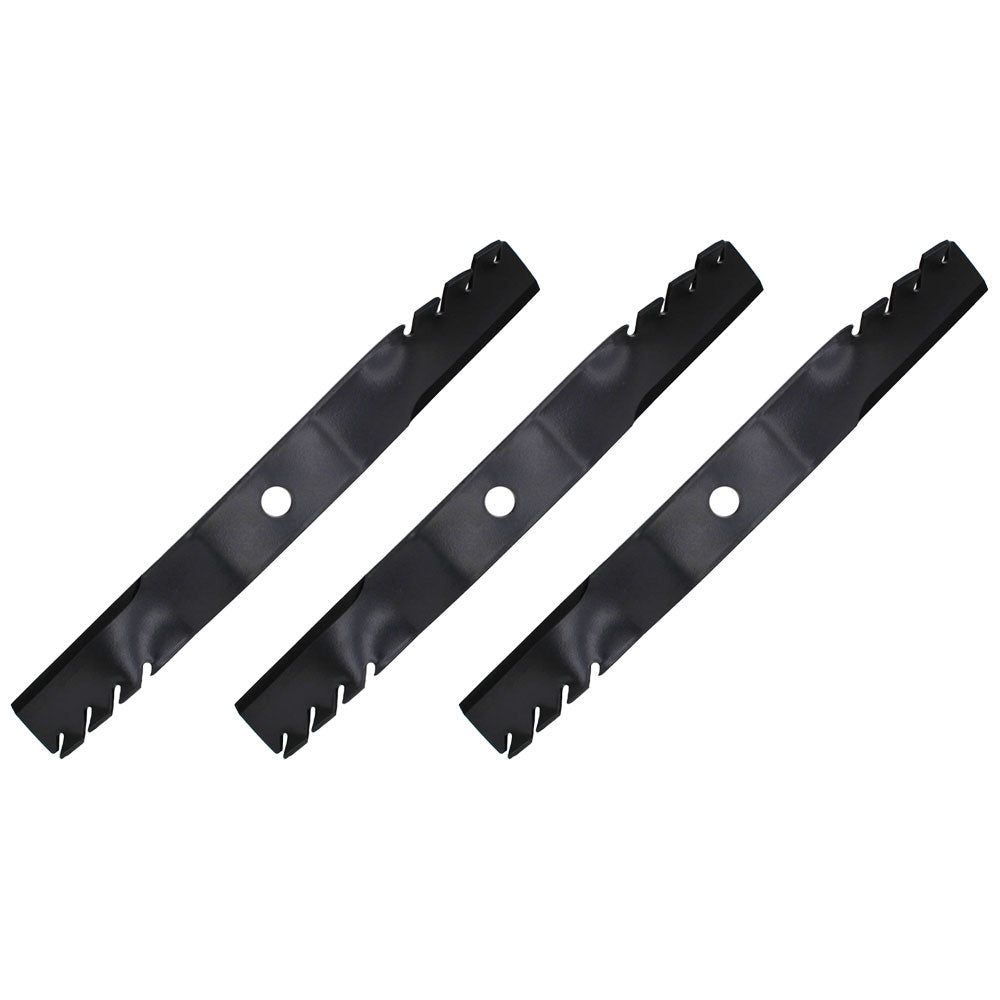 Set of 3 New Toothed Mulching Blade Fits John Deere 2210 2520 3120