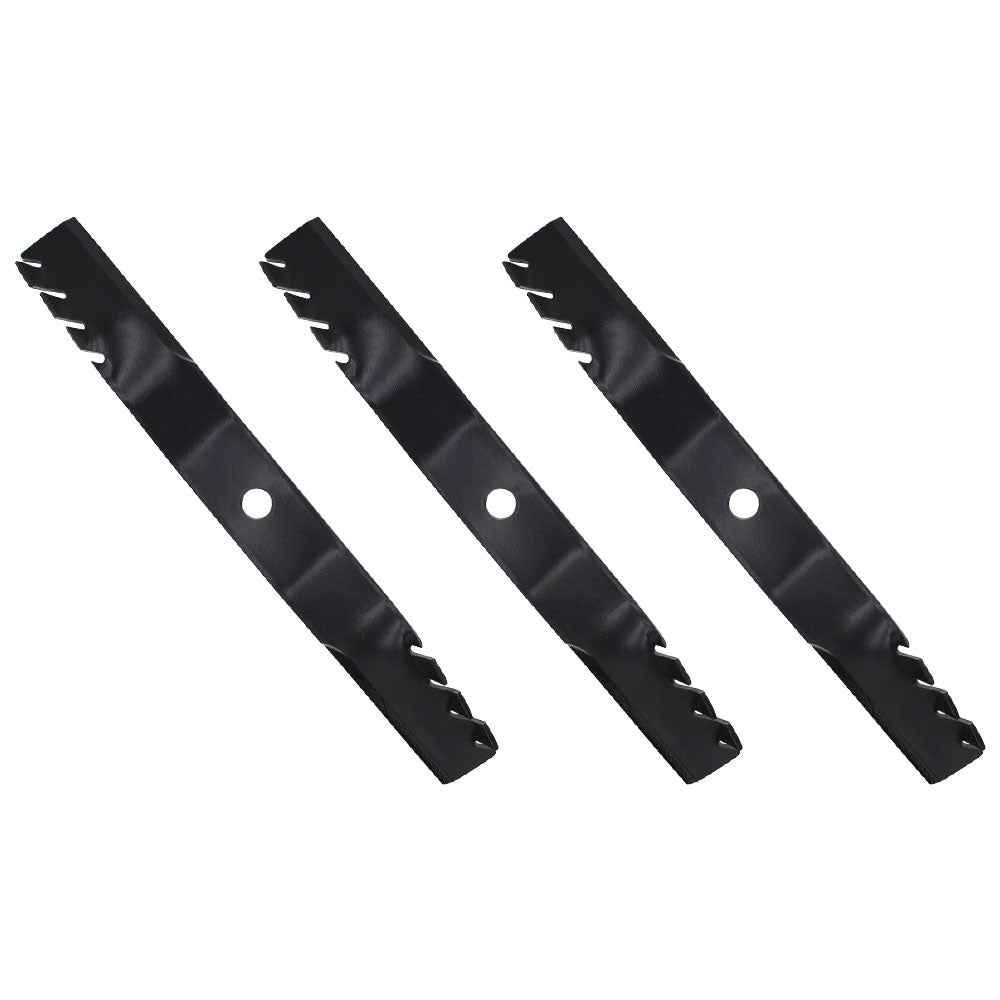 Set of 3 New Toothed Mulching Blade Fits John Deere 2210 2520 3120