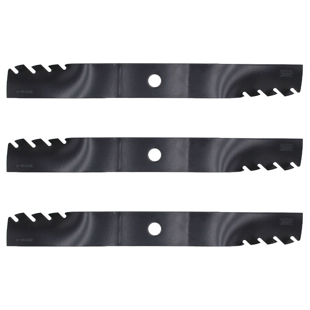 Set of 3 New Toothed Mulching Blade Fits John Deere 2210 2520 3120