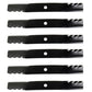 396-730 Six (6) Toothed Mulching Blades - 21" Long, 29/32" CH, 2-1/2" Wide