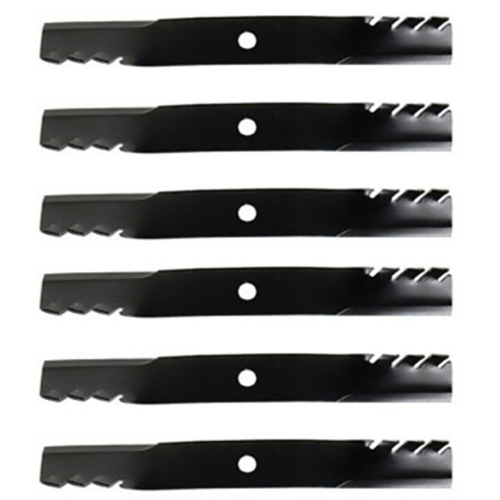 396-730 Six (6) Toothed Mulching Blades - 21" Long, 29/32" CH, 2-1/2" Wide