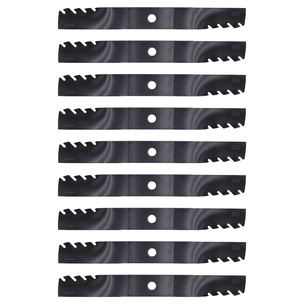 Qty 9: Toothed Mulching Blade Fits John Deere Replaces M128485