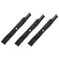 Set of 3 Mower Blades Fits John Deere 2025R 2027R 2032R 2210 62" Deck M158112