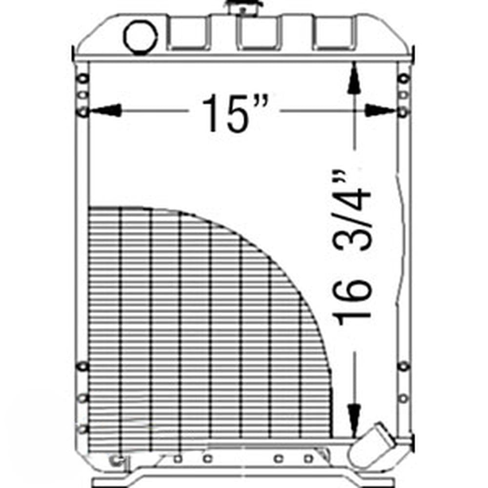 M804383 Radiator Fits John Deere Compact Tractor 970 1070