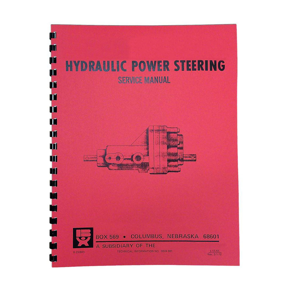REP2652 Behlen Power Steering Service & Parts Manual - Fits International