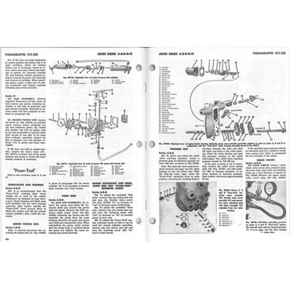 SHOP MANUAL Fits John Deere A B D G H M MT Tractor