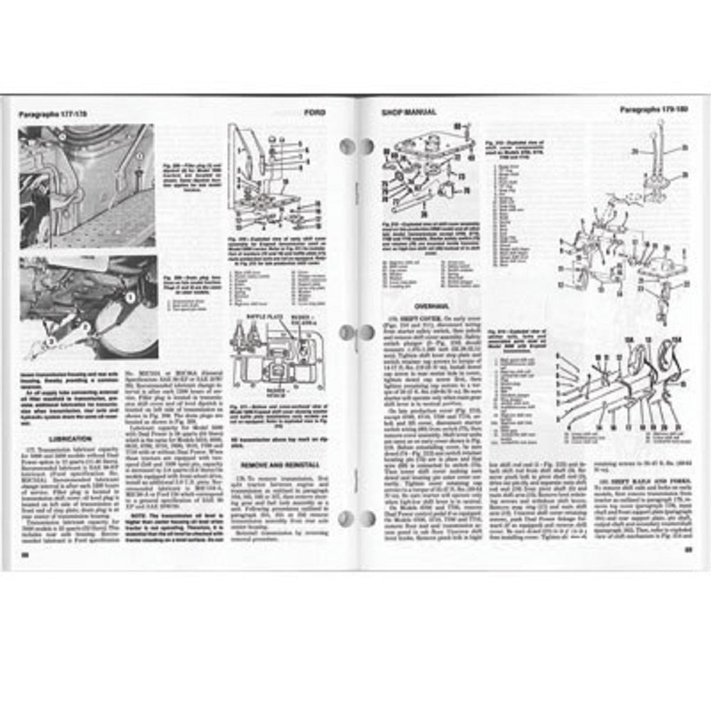 Shop Manual FO42 Fits Ford New Holland 6600 6610 6700 6710 7000 7600 7610