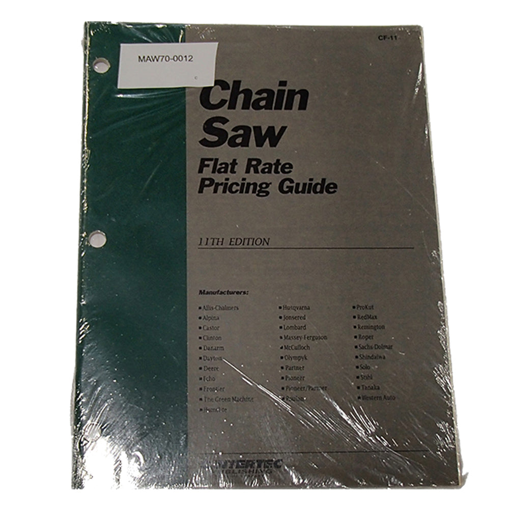 Clymer Chain Saw Flat Rate Pricing Guide Intertec Publishing Corporation