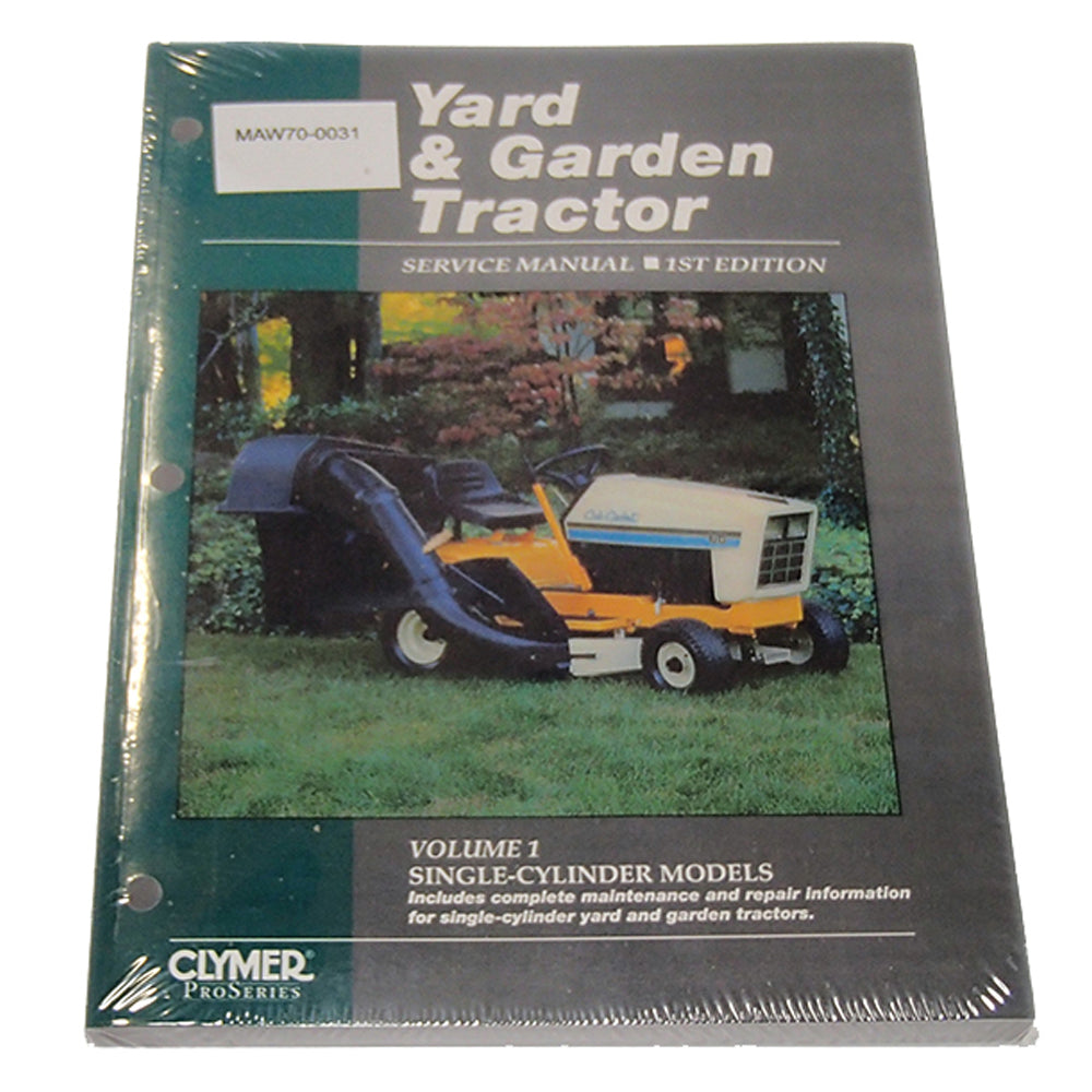 YGT11 Replaces Clymer Proseries Service Manual For Yard Garden Tractor Volume 1