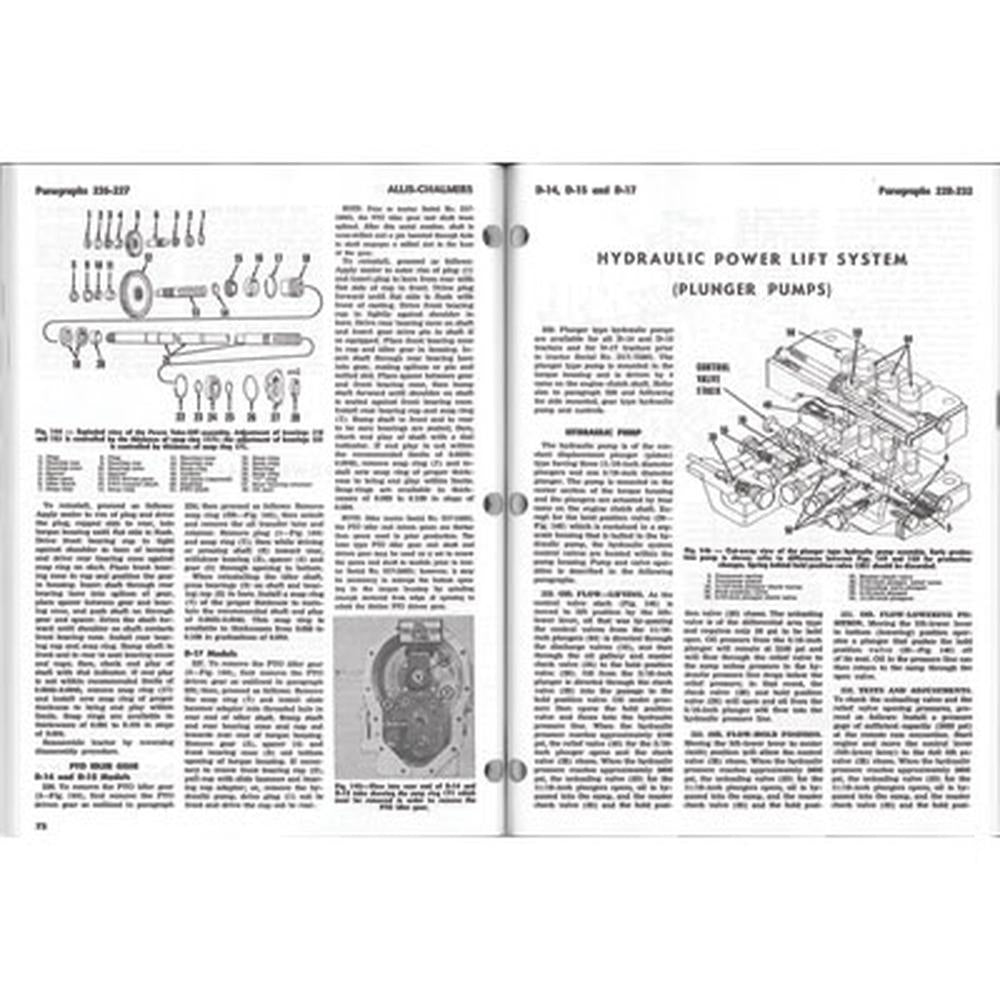 I&T Shop Manual Fits Allis Chalmers D10 D12 D14 D15 D17 160 170 175 Tractors