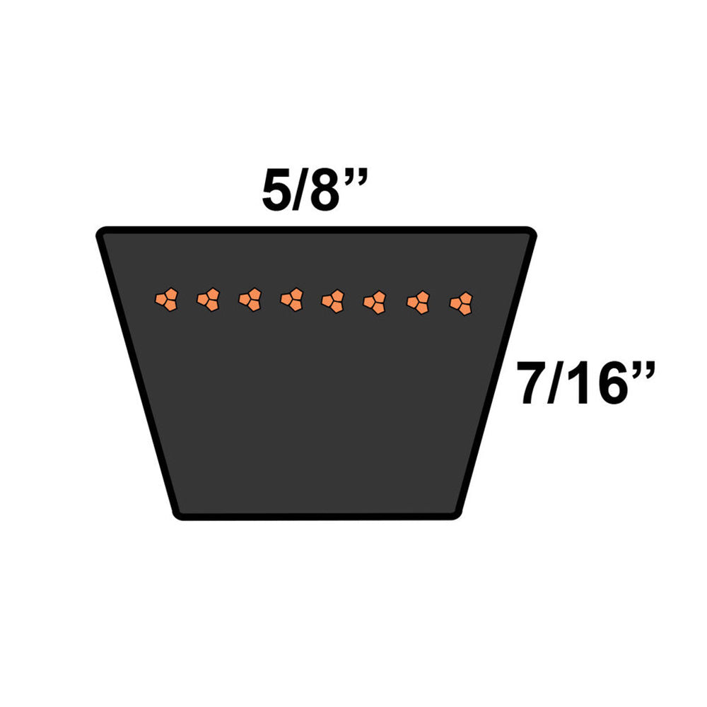 Four 5/8 X 95" Belts fits Vicon Disc Mowers CM165 CM167 CM217 CM2200 CM240 CM247
