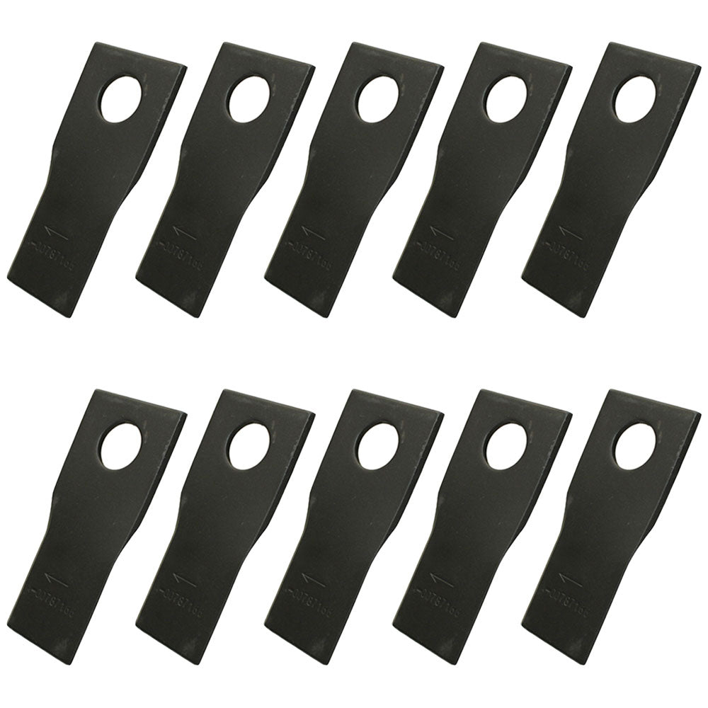 Qty 10: Right Hand Disc Mower Blade Fits Rhino Replaces 00787166