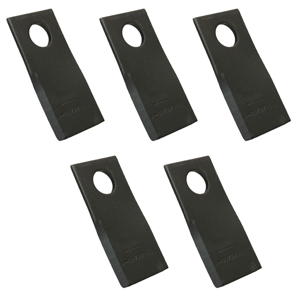 Qty 5: Right Hand Disc Mower Blade Fits Rhino Replaces 00787166