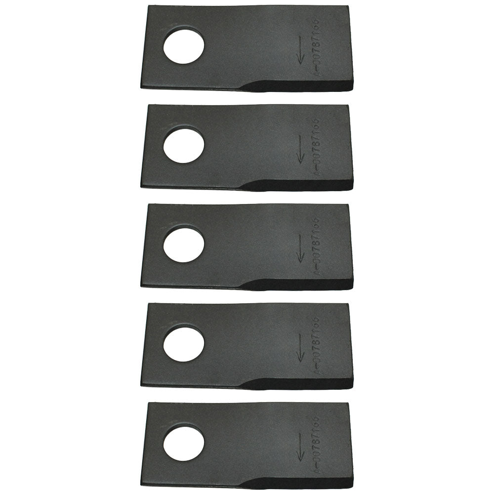 Qty 5: Right Hand Disc Mower Blade Fits Rhino Replaces 00787166