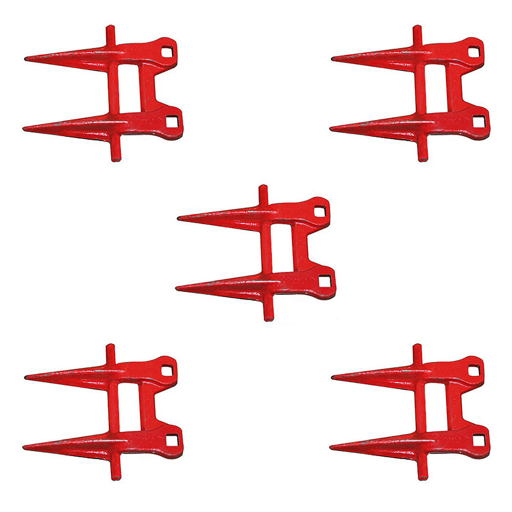 828025C1 5-pack 2-Prong Plateless Forged Guards Fits Case Hesston Combine 210