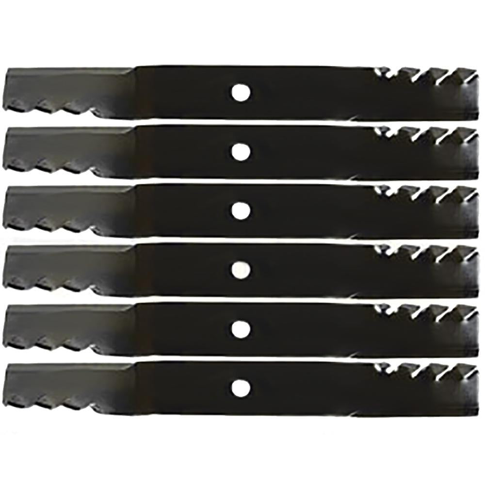 Qty 6: Toothed Mulching Blade Fits John Deere Replaces M143504
