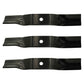 3PK Blades Fits Kubota fits Kommander 48" ZG123 ZG124 K5617-97530 K5575-97530