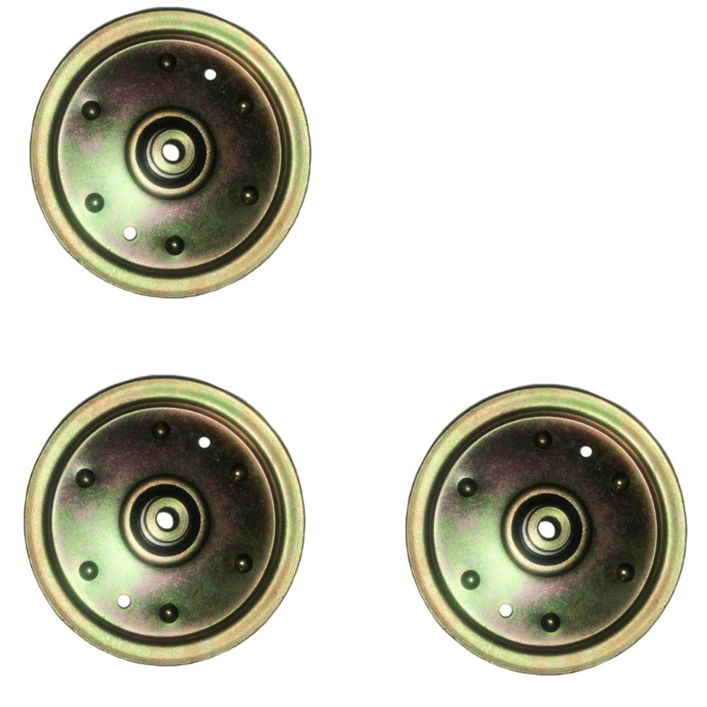 Set of (3) Flat Idler Pulleys Fits Cub Cadet LT1040 LTX1040 LTX1042 LTX1050