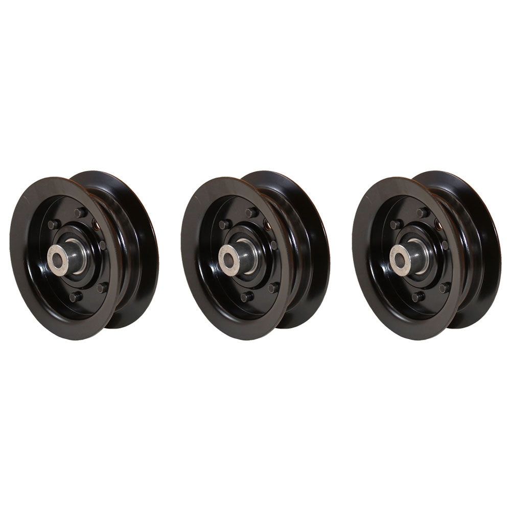 (Pack of 3) Flat Idler Pulleys Fits Toro 106-2175, 1062175, 132-9420, 1329420
